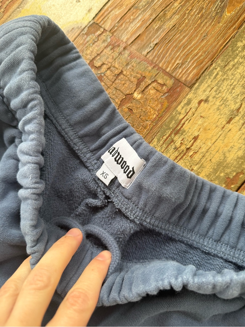 Badwood Premium Unisex Jogger Sweatpants in Denim Blue Loungewear Casual | XS - Picture 4 of 6